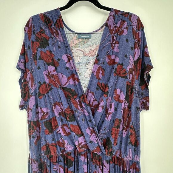 Modcloth Womens Midi Dress Size 4X Jersey Knit Stretchy Floral Office Casual - Picture 4 of 8